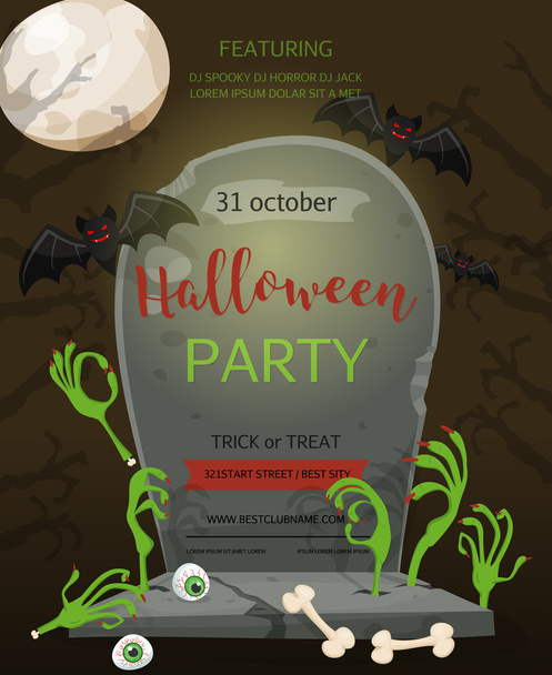 Halloween party. Vector illustration - Wektor, obraz
