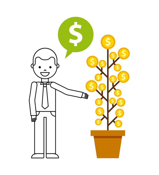 crecimiento negocio financiación línea iconos
 - Vector, imagen