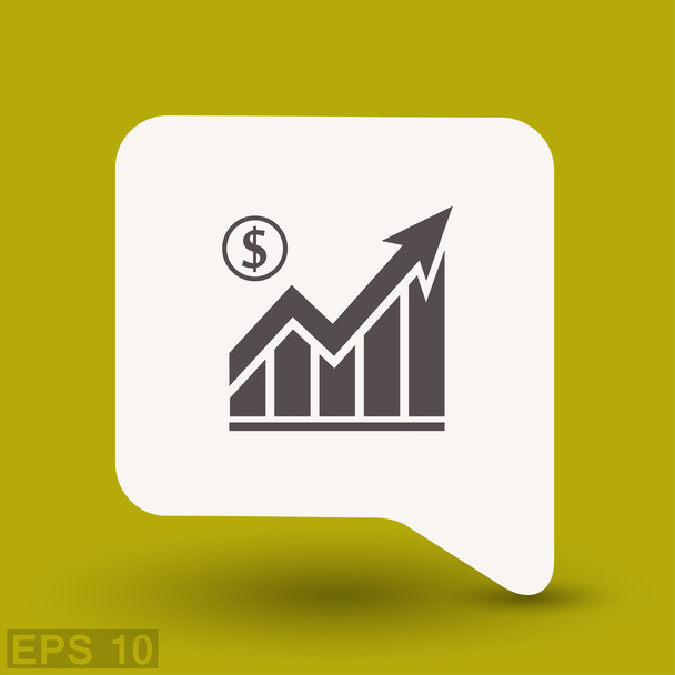 Pictograph of business graph  for design.  - Vector, Image