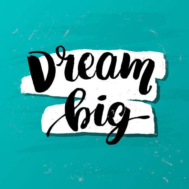 dream big lettering poster - Vector, Imagen
