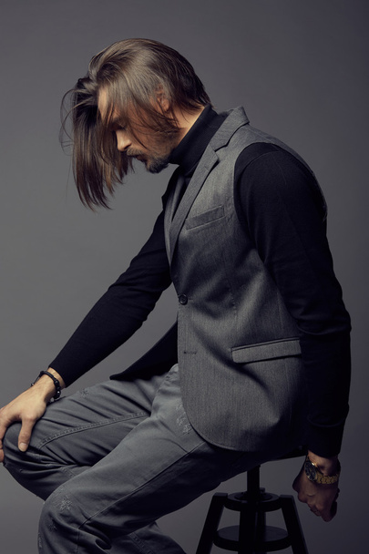 Male model in studio in casual clothing - Zdjęcie, obraz