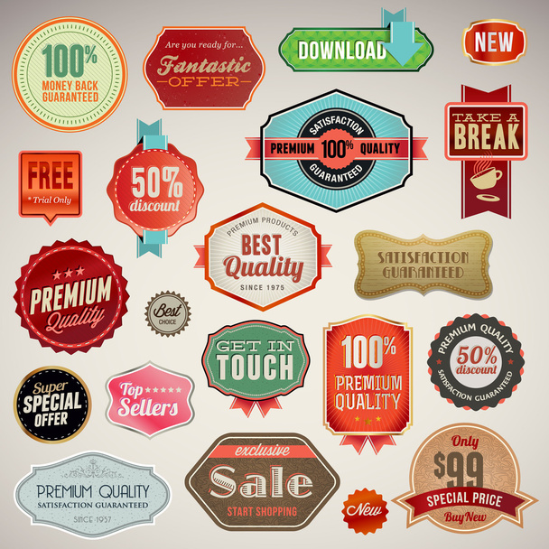 Vector labels and stickers - Vector, Image