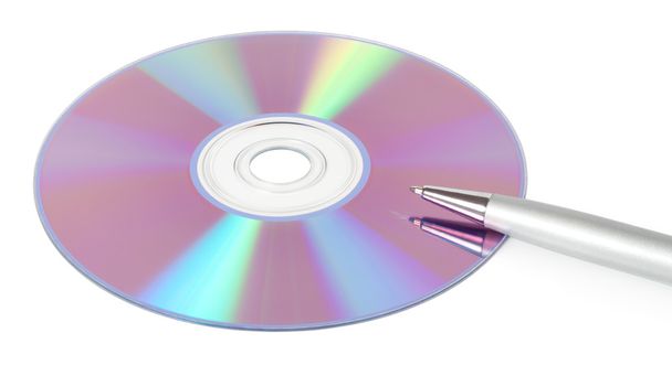 CD-ROM mit Stift - Foto, Bild