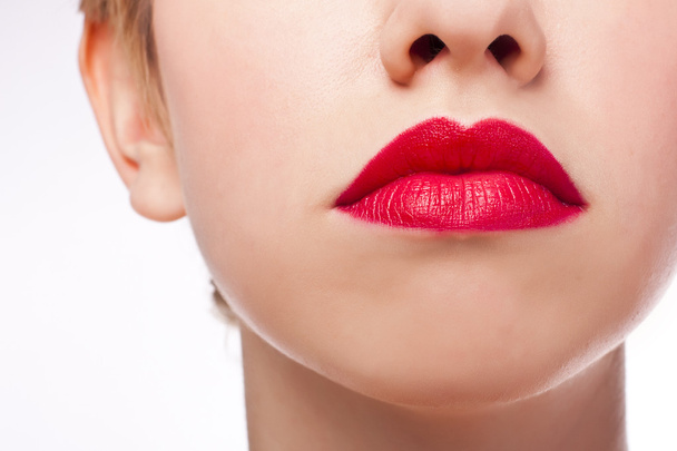 Sexy red lips - Fotoğraf, Görsel