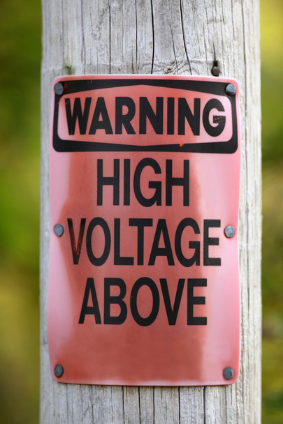 Waarschuwing hoog voltage - Foto, afbeelding