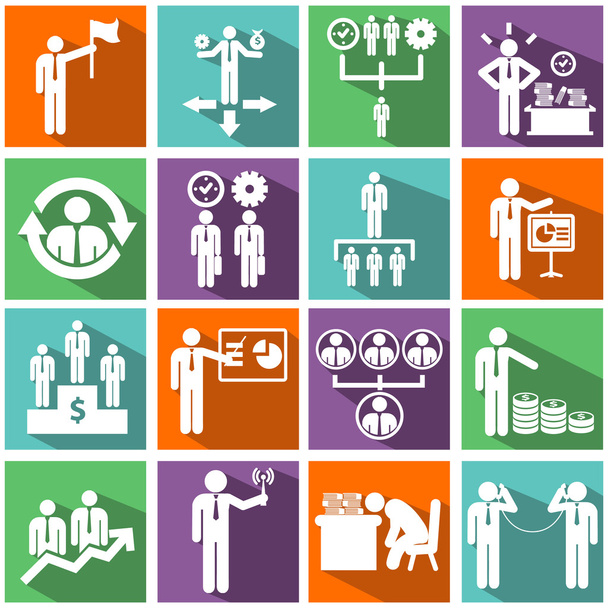 Human resources icons set. - Vector, Image