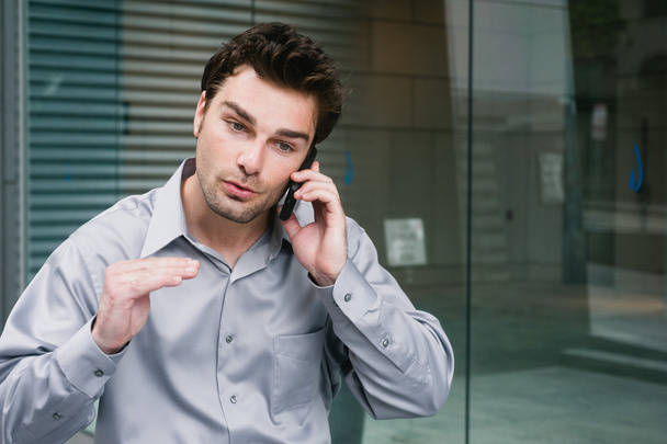 Portrait of a young businessman on the phone - Photo, Image