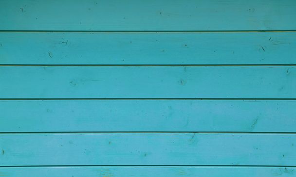 Blue vintage grunge painted wooden planks panel - Photo, Image