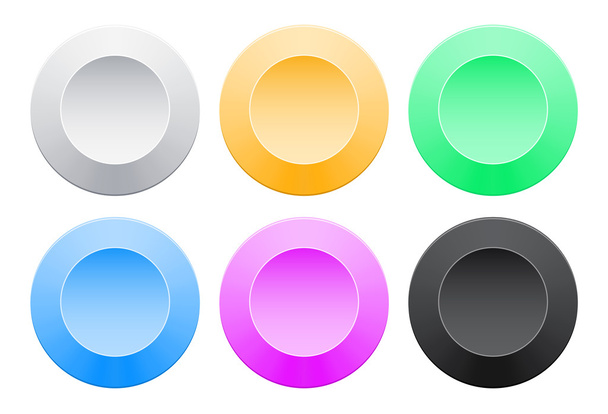 Round buttons. Vector sticker - Vetor, Imagem