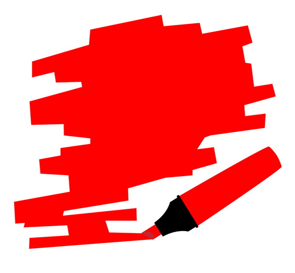 Rode Marker kopie ruimte - Vector, afbeelding