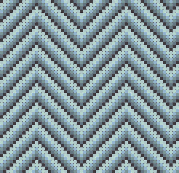 Inconsútil 60s retro Zigzag patrón fresco
 - Vector, imagen
