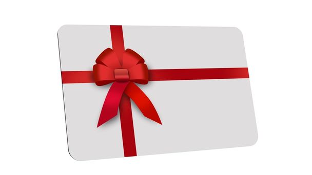 Geschenkkarte, rote Schleife, Schleife - Foto, Bild