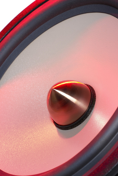 colorful illuminated loudspeaker detail - Photo, Image