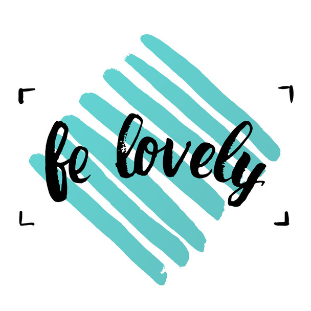 be lovely lettering poster - Vector, Image