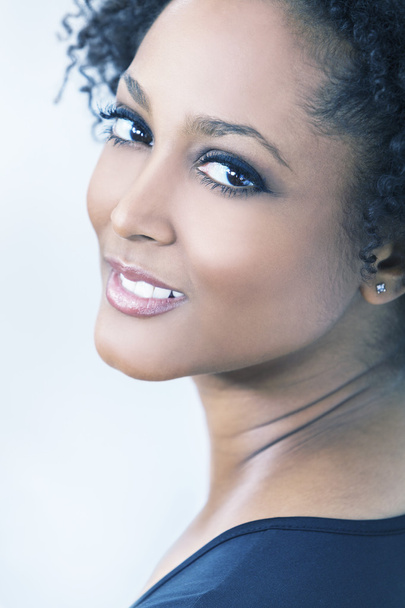 Beautiful Mixed Race African American Girl Woman - Фото, изображение