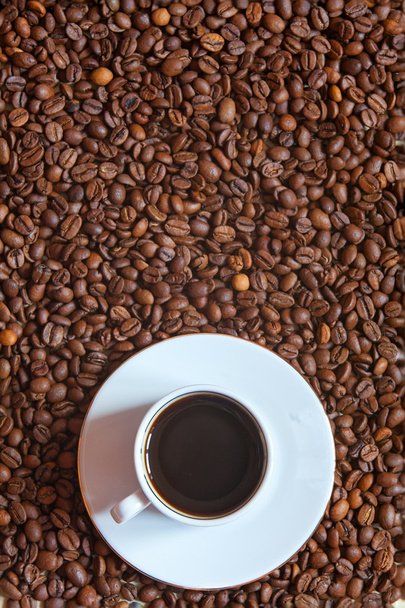 コーヒー牛乳のトップ ビュー - 写真・画像