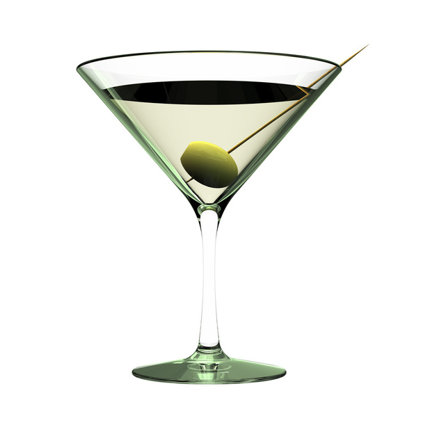 Martini szkła 3d render - Zdjęcie, obraz