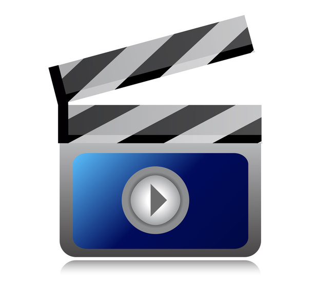 Video movie clipper illustration design over a white background - Zdjęcie, obraz