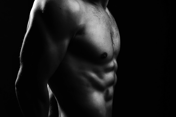 Muscular male torso - Fotoğraf, Görsel