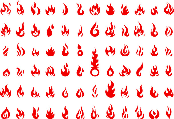 collection of fire icon - Photo, Image
