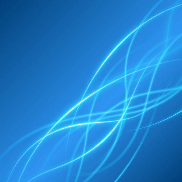 Smooth light blue waves lines vector abstract background. - Vecteur, image