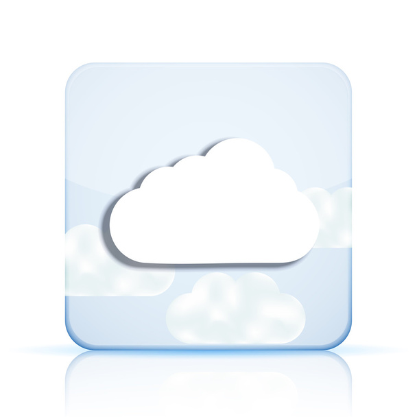 Vector cloud app icon on white background. Eps 10 - Vektori, kuva