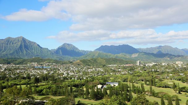 Kailua - vista para a cidade
 - Foto, Imagem
