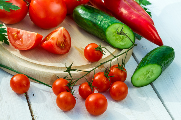 Closeup for a fresh vegetables - Foto, Imagen