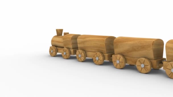 Wooden toy train - Footage, Video