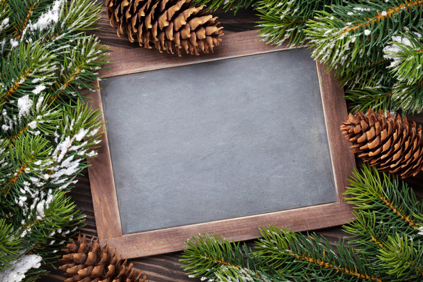 Vánoční strom jedle a tabule - Fotografie, Obrázek