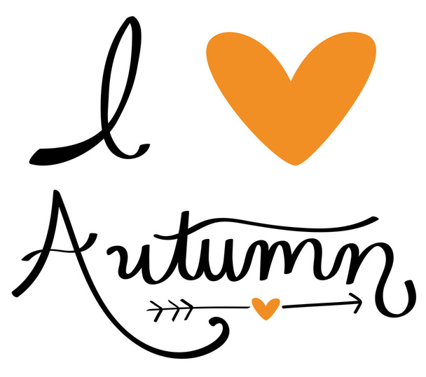 I Love Autumn - Vektor, kép