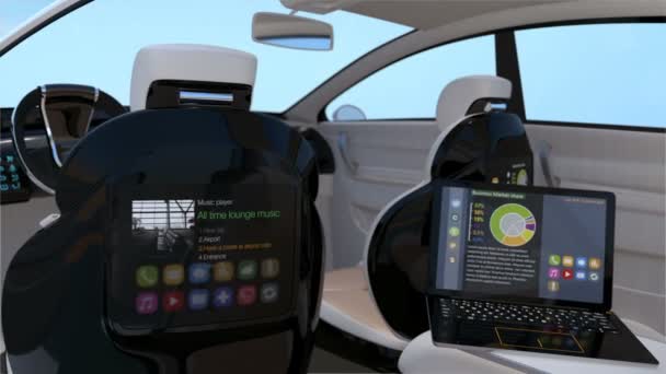 Self-driving SUV interior concept - Footage, Video