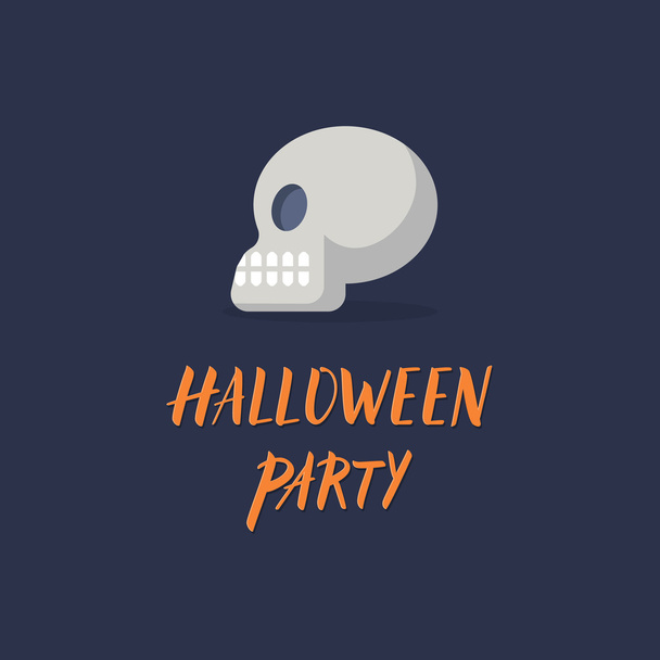 Halloween party skull icon. - Vetor, Imagem