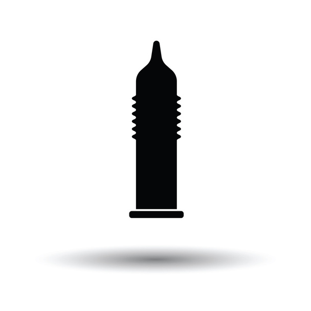 Condom icon with shadow design - Vector, Image