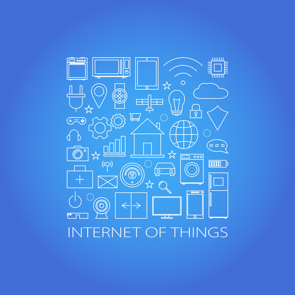 Internet der Dinge und Smart Home - Vektor, Bild