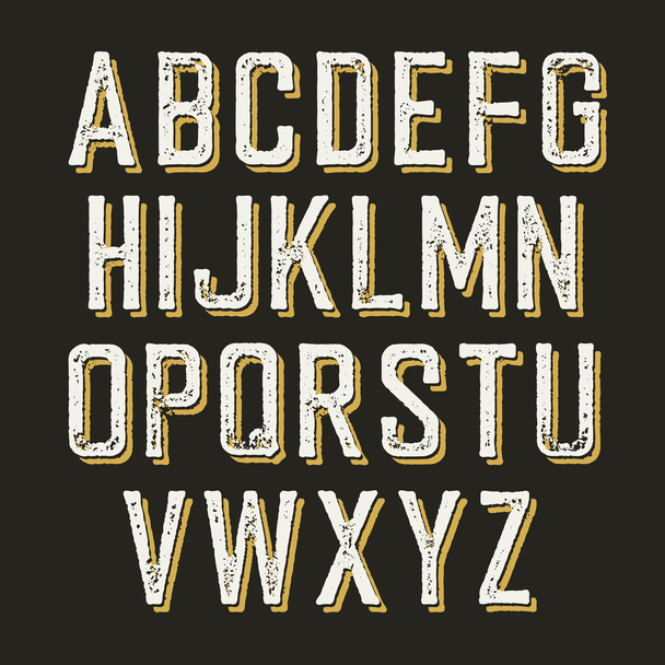 retro font template - Vector, afbeelding