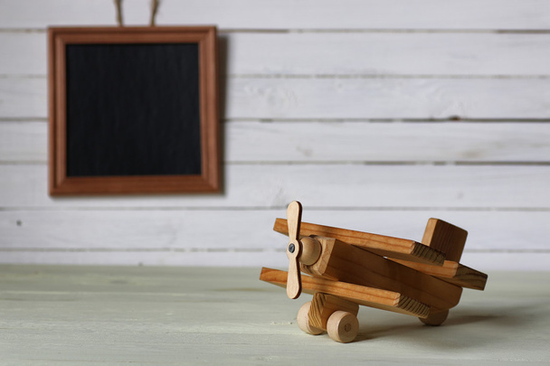 retro toy on wooden board place - Photo, Image
