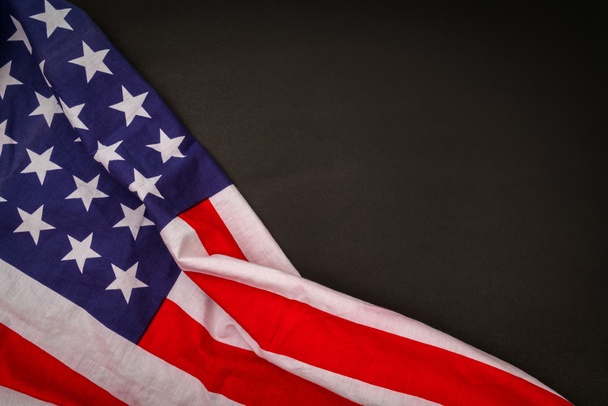 American flag on black background . - Valokuva, kuva