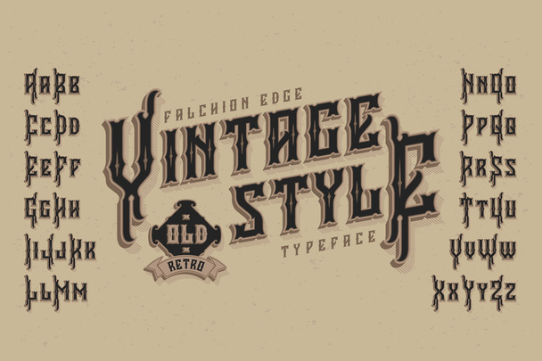 Vintage style font. - Vector, Image