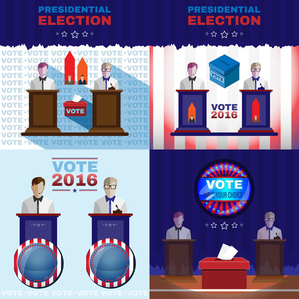 Президентские выборы в США
 - Вектор,изображение