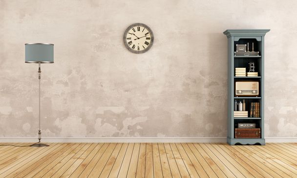Empty old room with little bookcase - Foto, immagini