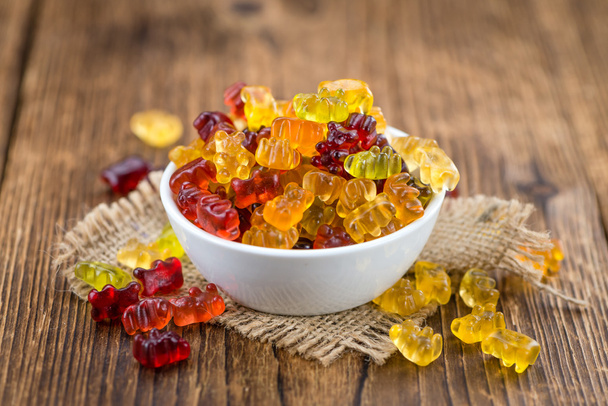 Bowl with Gummy Candies - Photo, Image