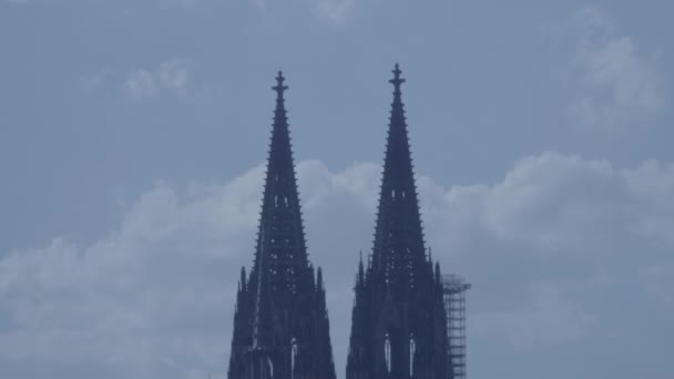 Zoom from Cologne Cathedral's towers in 4K and S-Log3. Koelner Dom. - Footage, Video