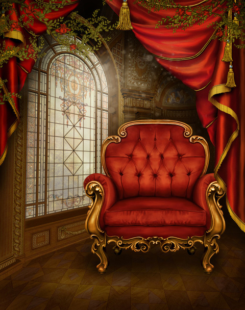 Chambre vintage rouge
 - Photo, image
