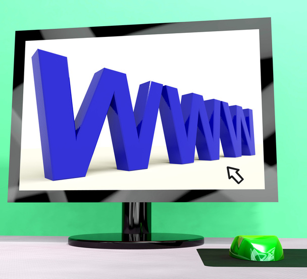Www computador palavra mostrando sites on-line ou Internet
 - Foto, Imagem