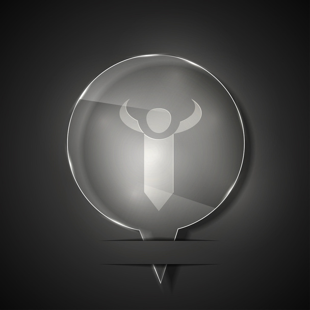 Vector glass tie icon on gray background. Eps 10 - Vector, Image