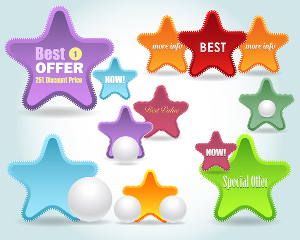 Set of colorful vector Icon Banner Shape - Vector, Image