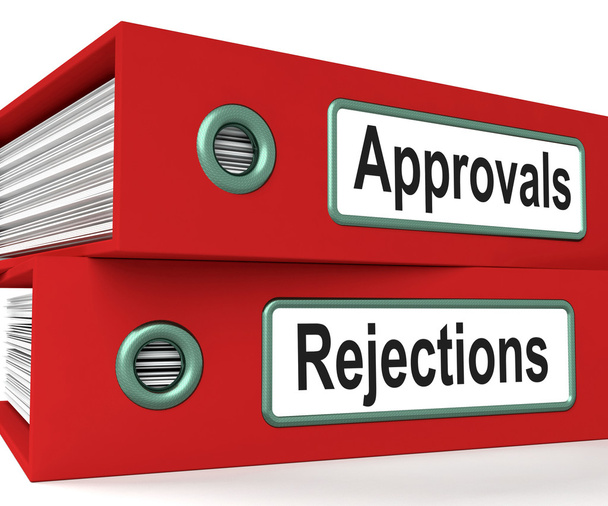 Approvals Rejections Files Showing Accept Or Decline Reports - Photo, Image