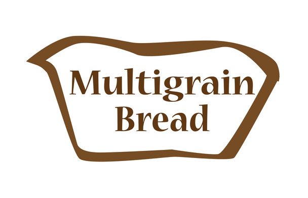 Multigrain Bread Outline Shape - Vector, Image