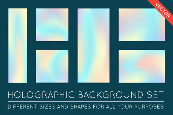 Holographic Trendy Backgrounds - Vector, Image